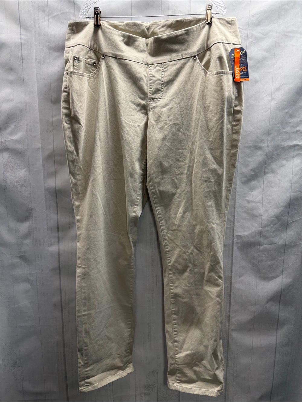 JAG Jeans NWT Stone High Rise Straight Leg Slimming Pull On Pants Size 18W